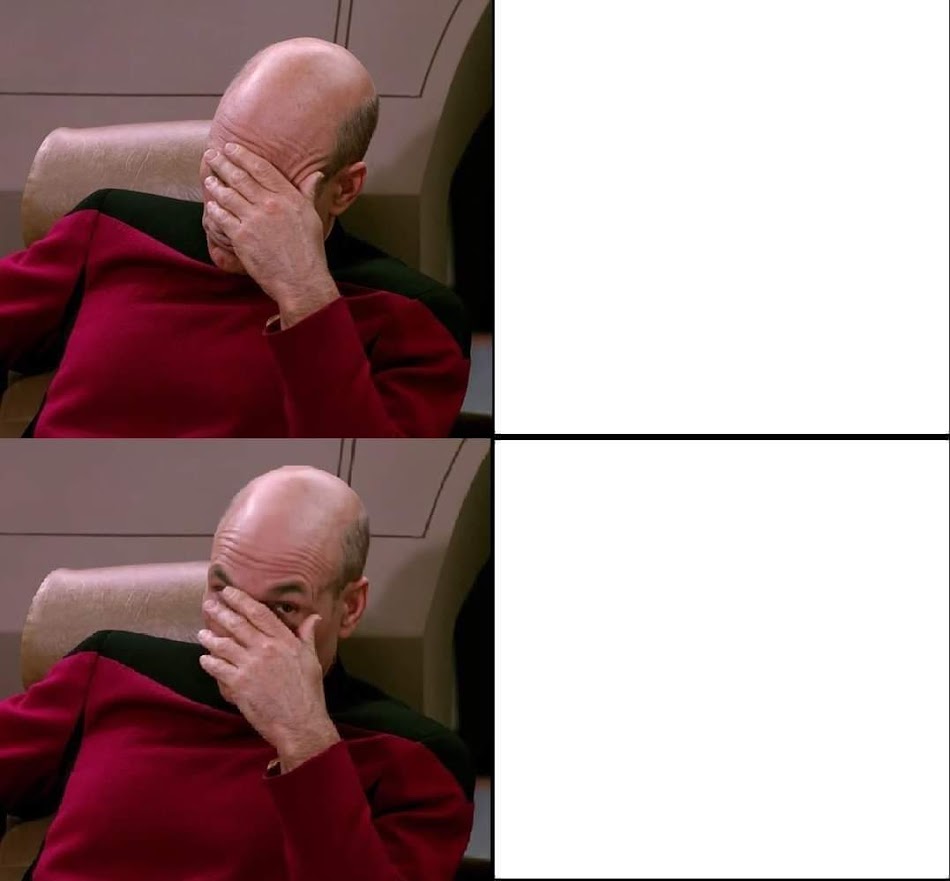 High Quality Picard Peeking Blank Meme Template