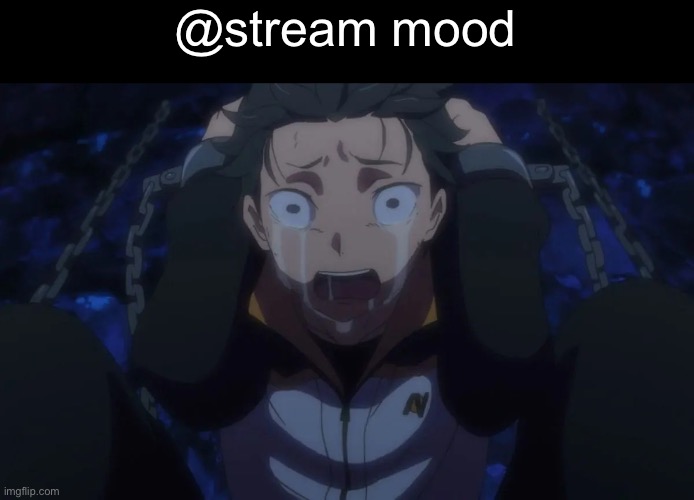 My life has been a lie | @stream mood | image tagged in subaru cry | made w/ Imgflip meme maker