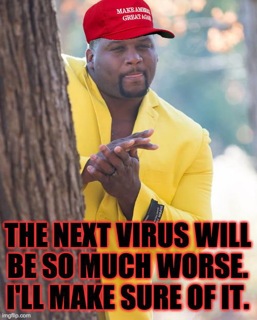 Anthony Adams Rubbing Hands | THE NEXT VIRUS WILL
BE SO MUCH WORSE.
I'LL MAKE SURE OF IT. | image tagged in anthony adams rubbing hands | made w/ Imgflip meme maker