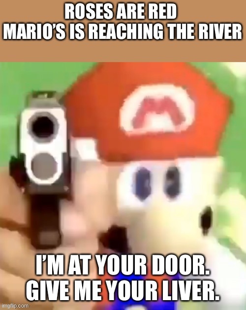 Mario scary | image tagged in liver | made w/ Imgflip meme maker
