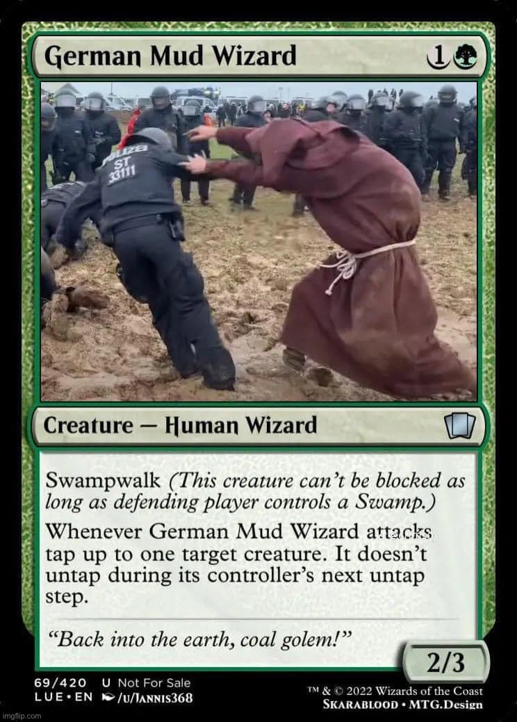 bruh | image tagged in german mud wizard mtg card | made w/ Imgflip meme maker