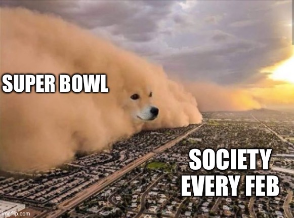 Dust Doge Storm | SUPER BOWL SOCIETY EVERY FEB | image tagged in dust doge storm | made w/ Imgflip meme maker