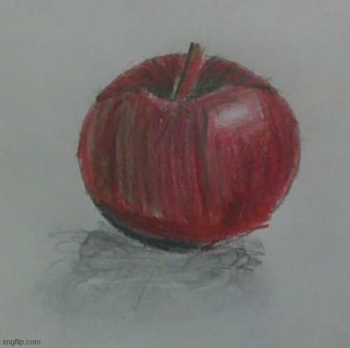 Check out this apple I drew! | image tagged in apple,drawing,apple drawing | made w/ Imgflip meme maker