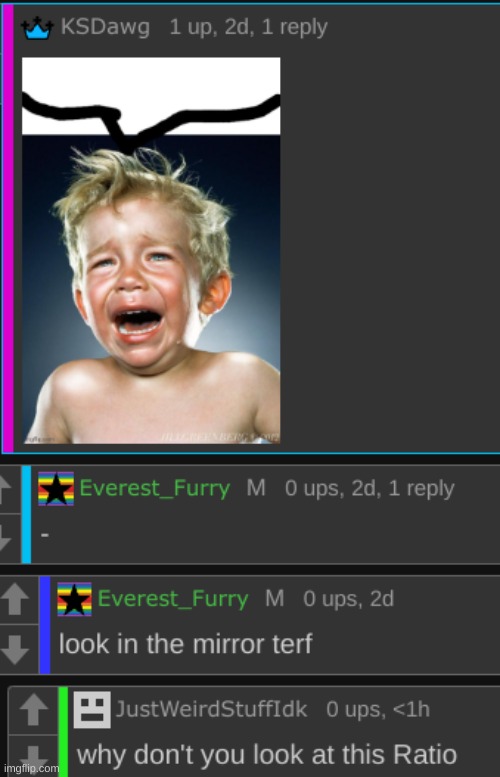 ratio assistance if you may: https://imgflip.com/i/6wjpub?nerp=1674665182#com23484671 | made w/ Imgflip meme maker