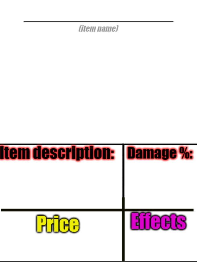 High Quality Item-shop extended Blank Meme Template
