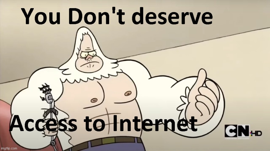 image tagged in don't deserve access to internet | made w/ Imgflip meme maker