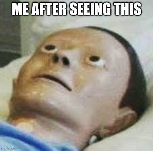 Traumatized Mannequin | ME AFTER SEEING THIS | image tagged in traumatized mannequin | made w/ Imgflip meme maker