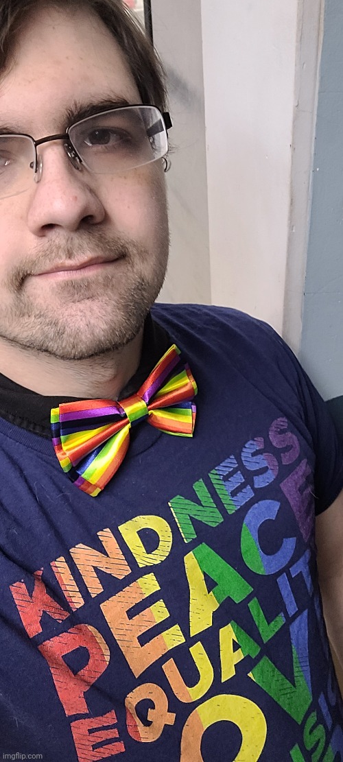 Me At Work While Wearing Pride Gear | image tagged in selfie,lgbtq,gay pride | made w/ Imgflip meme maker