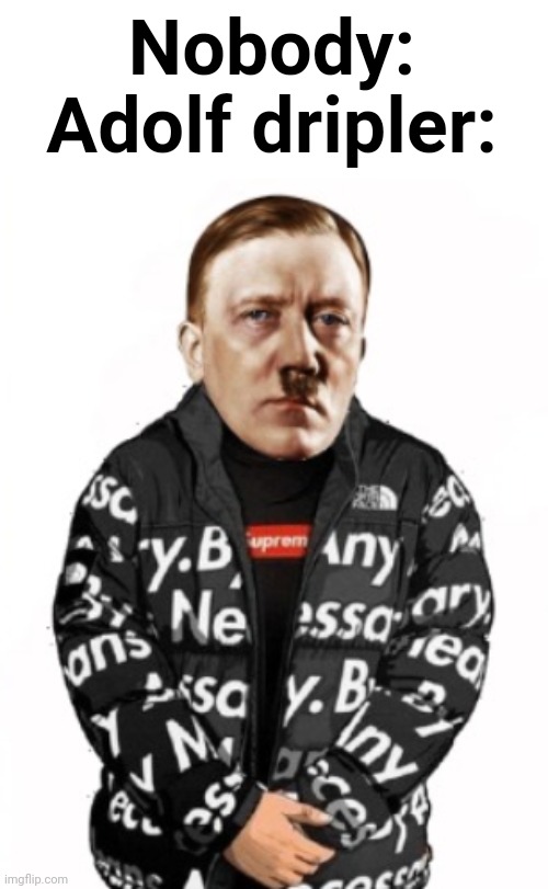 Nobody:
Adolf dripler: | image tagged in gh | made w/ Imgflip meme maker