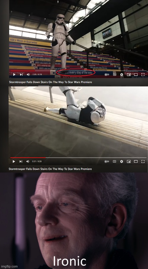 That's why you wear a helmet | image tagged in palpatine ironic | made w/ Imgflip meme maker
