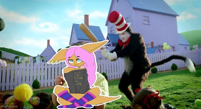cat in the hat redeems himself | image tagged in cat in the hat with a bat ______ colorized | made w/ Imgflip meme maker