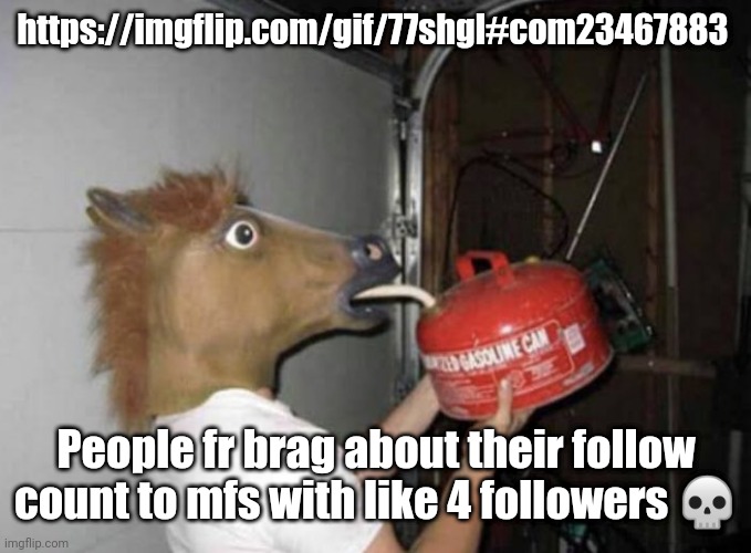 "your game mode has been changed to spectator mode" | https://imgflip.com/gif/77shgl#com23467883; People fr brag about their follow count to mfs with like 4 followers 💀 | image tagged in pie charts | made w/ Imgflip meme maker