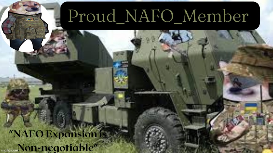 High Quality Proud_NAFO_Member annoucment temp by We_Came_As_Protogens Blank Meme Template