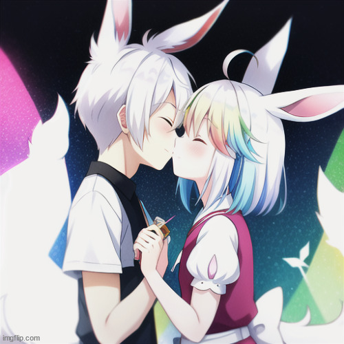 mewvee x uni ai art (i'll call this ship mewvcorn) | made w/ Imgflip meme maker