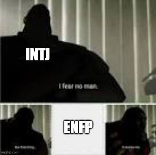 Don't ask if this meme is in 240p | INTJ; ENFP | image tagged in nothing scares me but that thing | made w/ Imgflip meme maker