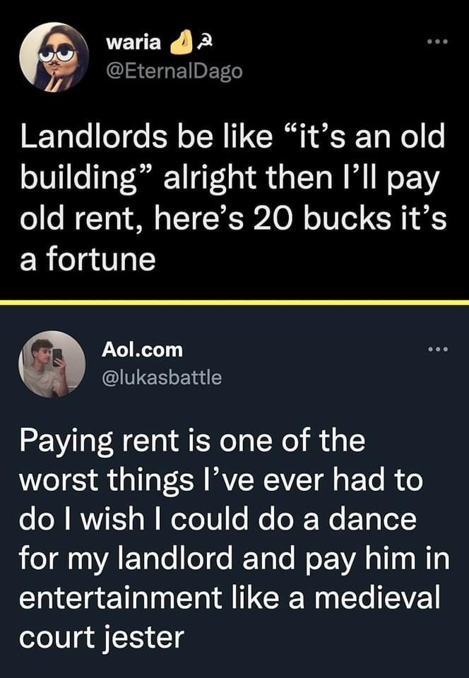 Paying rent old-school Blank Meme Template