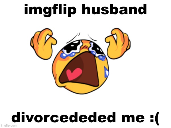 divoced :( | imgflip husband; divorcededed me :( | made w/ Imgflip meme maker