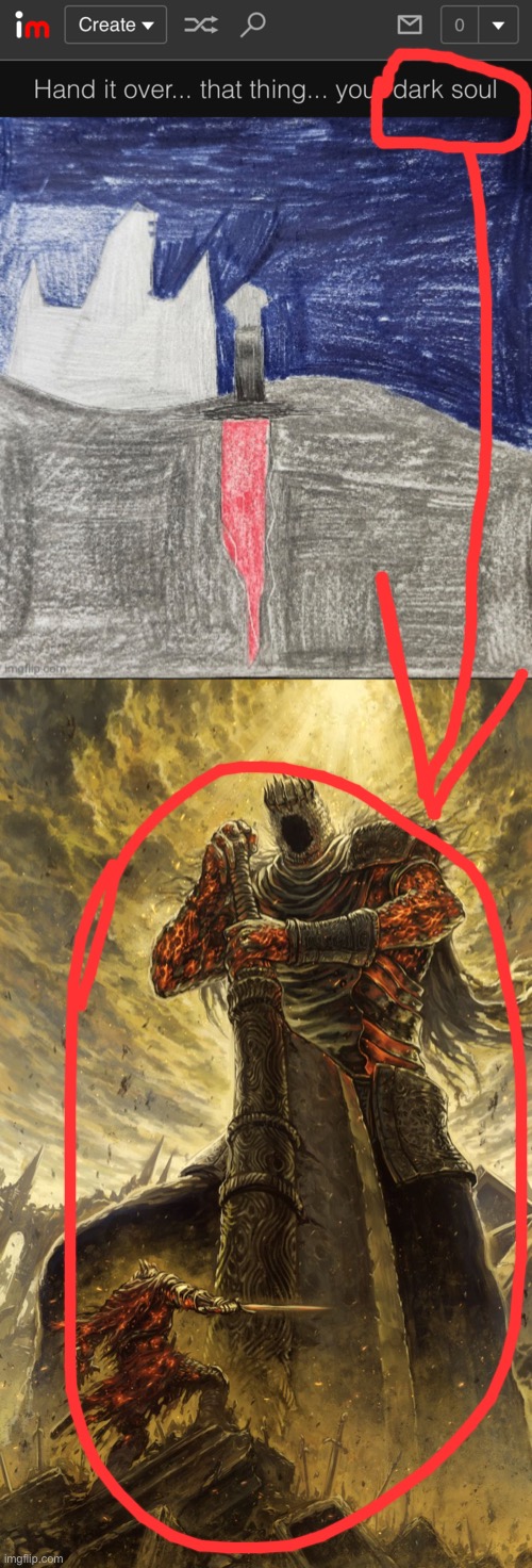Not clickbait | image tagged in yhorm dark souls,balls | made w/ Imgflip meme maker