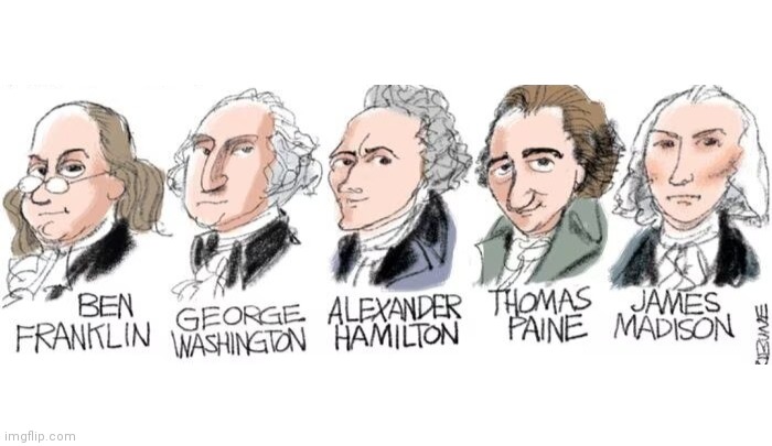 High Quality Founding Fathers toon Blank Meme Template
