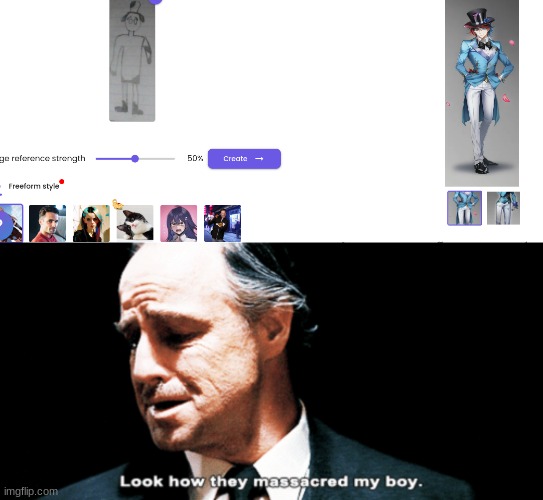 At least it still is a boy | image tagged in look how they massacred my boy | made w/ Imgflip meme maker