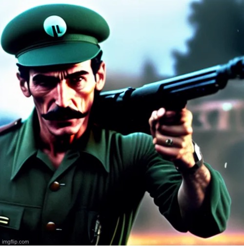 He’s fighting for the mushroom kingdom. | made w/ Imgflip meme maker