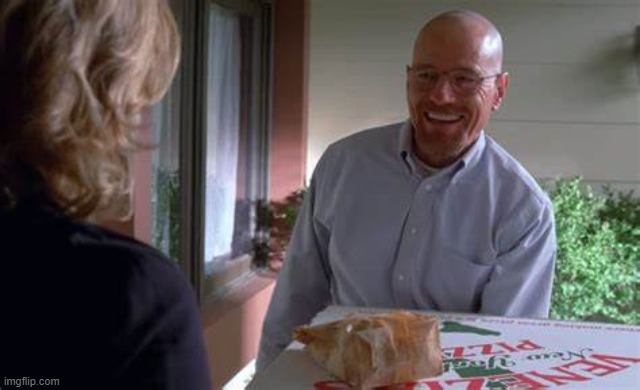 Walter White pizza | image tagged in walter white pizza | made w/ Imgflip meme maker