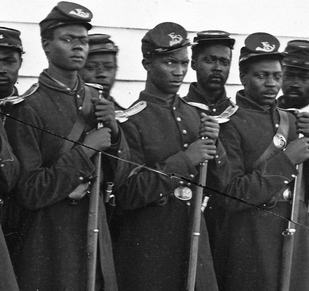 Black Union Troops Blank Meme Template