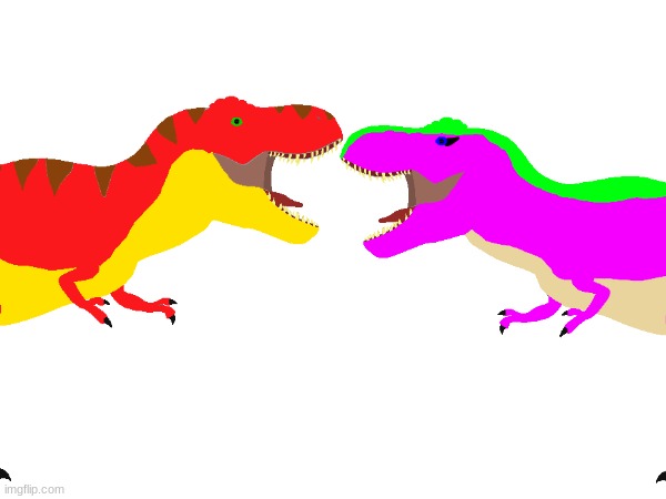 New versions of my 2 t rex ocs | made w/ Imgflip meme maker