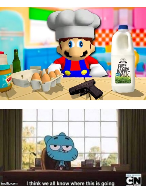 We all know what going to happen | image tagged in gumball i think we all know,mario,smg4,oh wow are you actually reading these tags,help | made w/ Imgflip meme maker