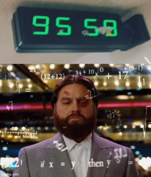 95:59 o'clock | image tagged in man calculating,memes,reposts,repost,clock,fail | made w/ Imgflip meme maker