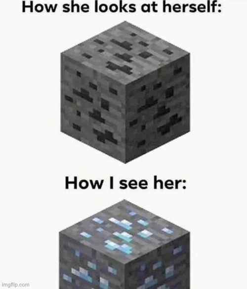 Girlfriends be like that | image tagged in minecraft,girlfriend,memes,funny,repost,ores | made w/ Imgflip meme maker