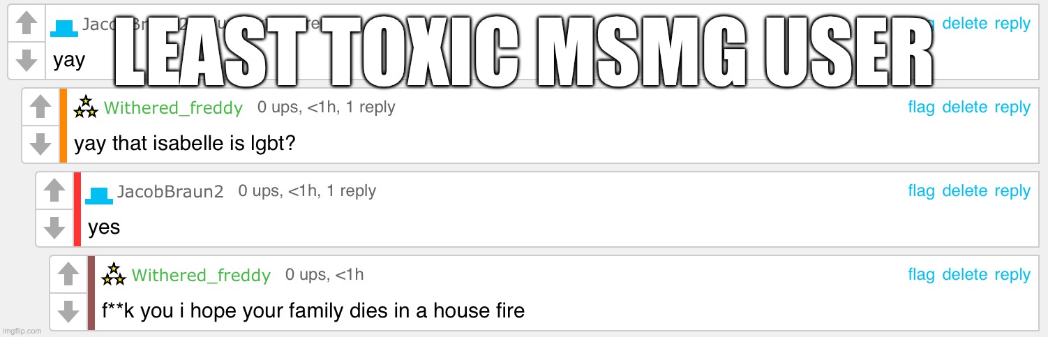 Realg | LEAST TOXIC MSMG USER | made w/ Imgflip meme maker