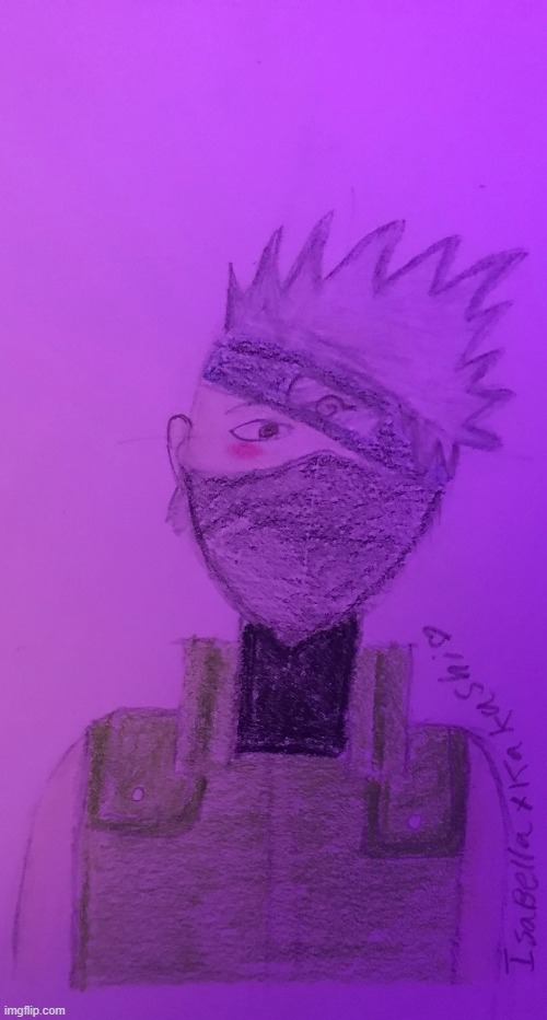 this is my art work of kakashi (from naruto) anyway can you rate it | image tagged in kakashi,simp | made w/ Imgflip meme maker