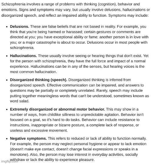I've had all of these except for hallucinations. I hope it's not just the medicalization of the human condition. | made w/ Imgflip meme maker