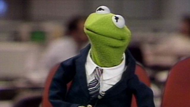 High Quality Well dressed Kermit the Frog Blank Meme Template