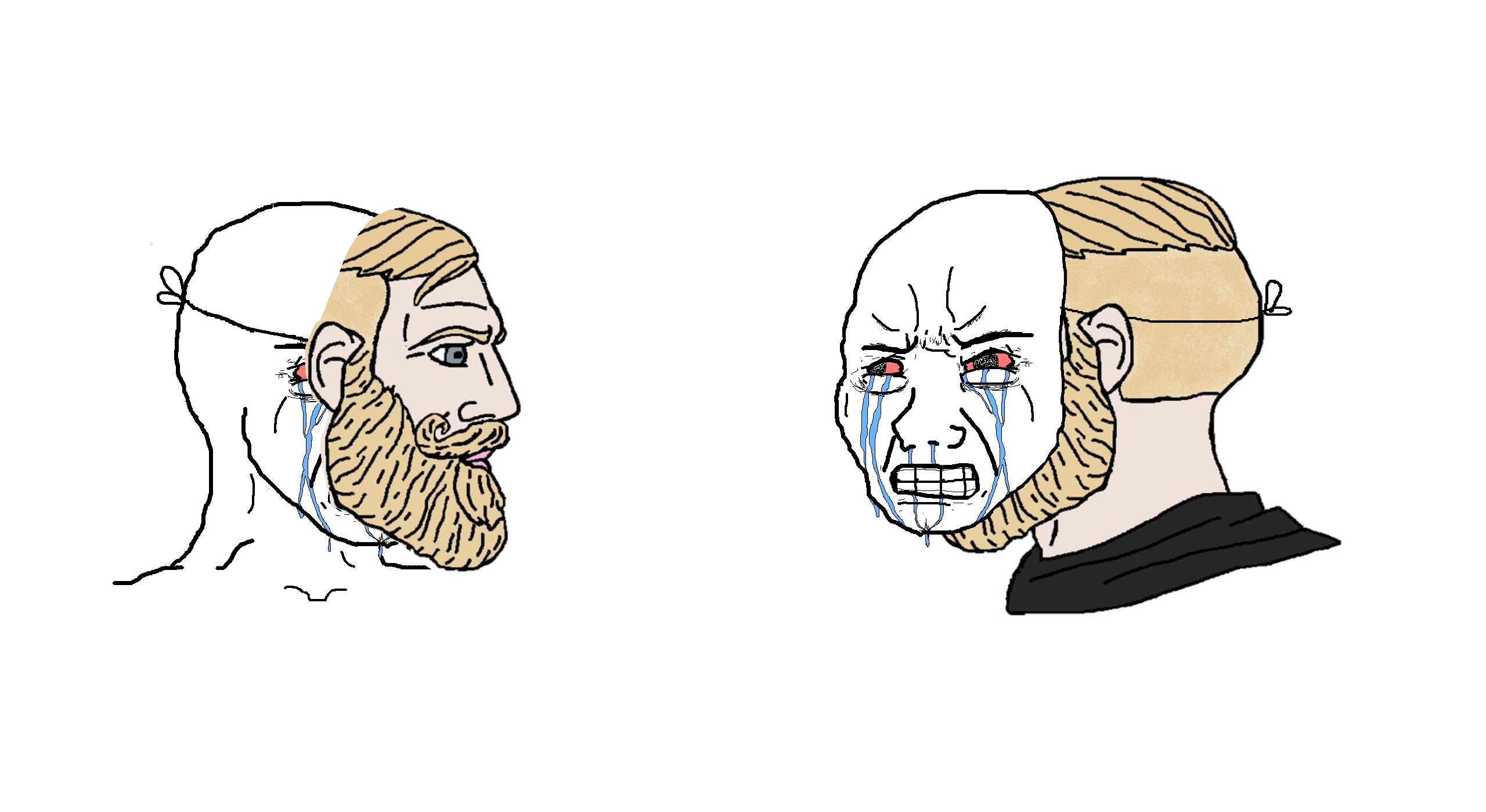 High Quality wochad vs chajack Blank Meme Template