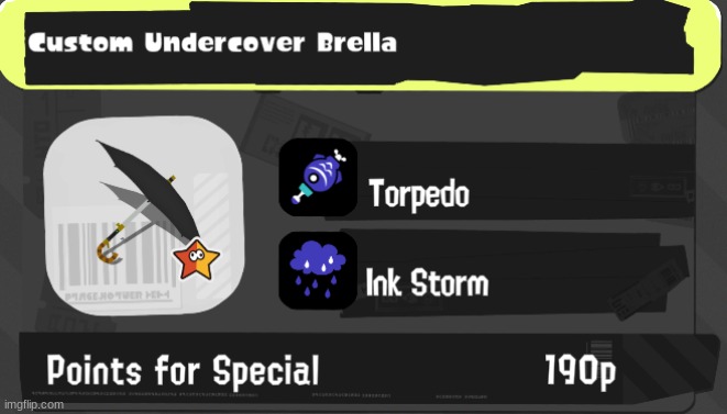 My Version Of The Undercover Brella | image tagged in splatoon | made w/ Imgflip meme maker