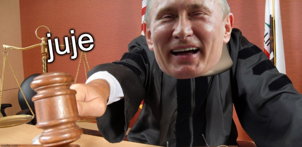 Vladimir Putin meme man judge Blank Meme Template
