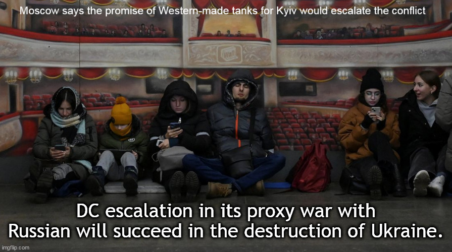 Bye bye, Ukraine, bye bye | DC escalation in its proxy war with Russian will succeed in the destruction of Ukraine. | image tagged in memes,politics | made w/ Imgflip meme maker