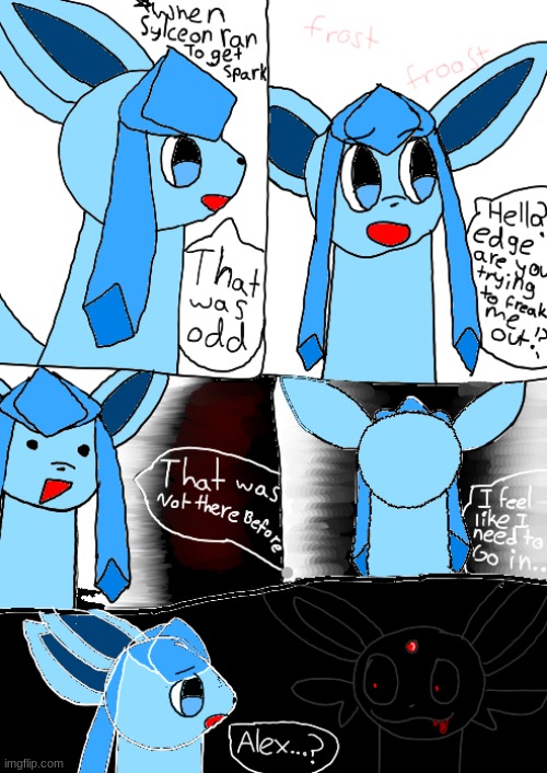 e | image tagged in comic,eeveelution | made w/ Imgflip meme maker