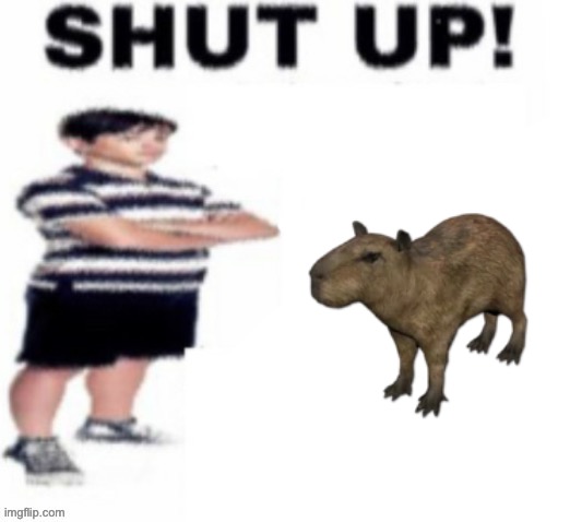 shut up! | image tagged in shut up | made w/ Imgflip meme maker