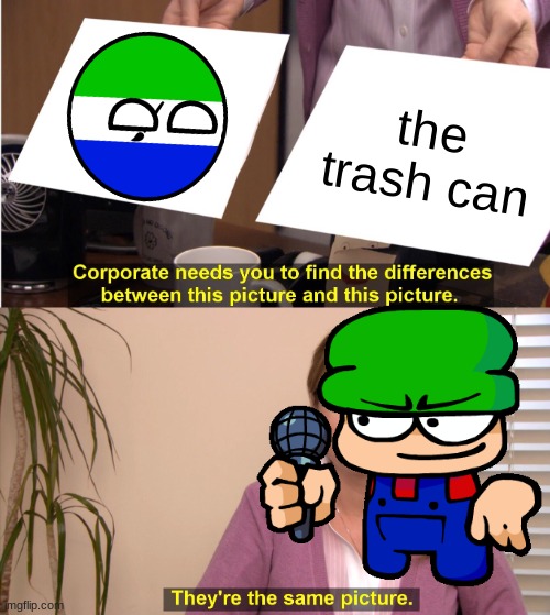 he was the one kid who stuck gum under the table | the trash can | image tagged in memes,they're the same picture,dave and bambi | made w/ Imgflip meme maker