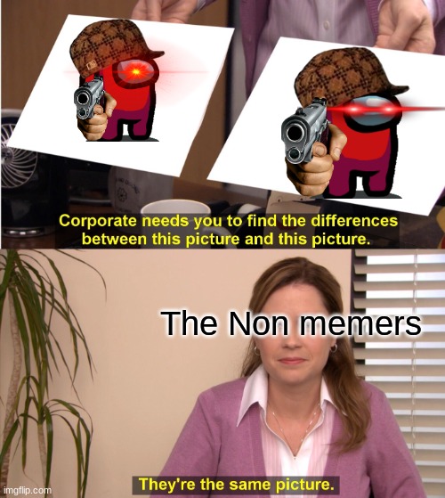 The non memers | The Non memers | image tagged in memes,they're the same picture | made w/ Imgflip meme maker