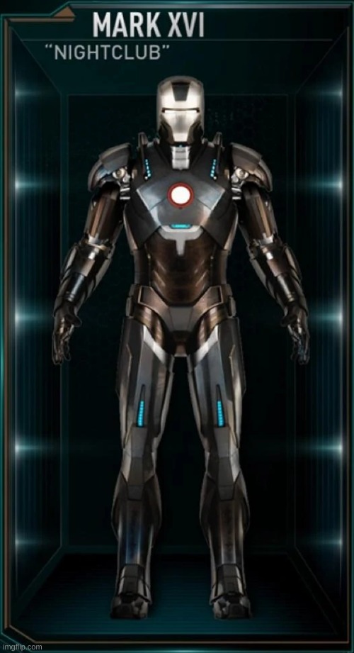 Time for your daily 5 iron man suits! Iron man mk 16 | image tagged in iron man | made w/ Imgflip meme maker