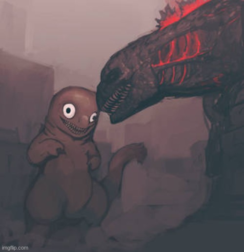 shin minilla my beloved (forgot who drew it) | made w/ Imgflip meme maker