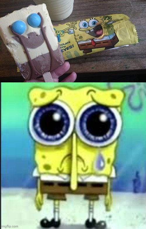 SpongeBob ice cream fail | image tagged in spunch bop sad,ice cream,spongebob squarepants,you had one job,spongebob,design fails | made w/ Imgflip meme maker