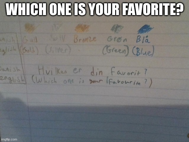 I want to know which one is the best for school! | WHICH ONE IS YOUR FAVORITE? | image tagged in colours | made w/ Imgflip meme maker