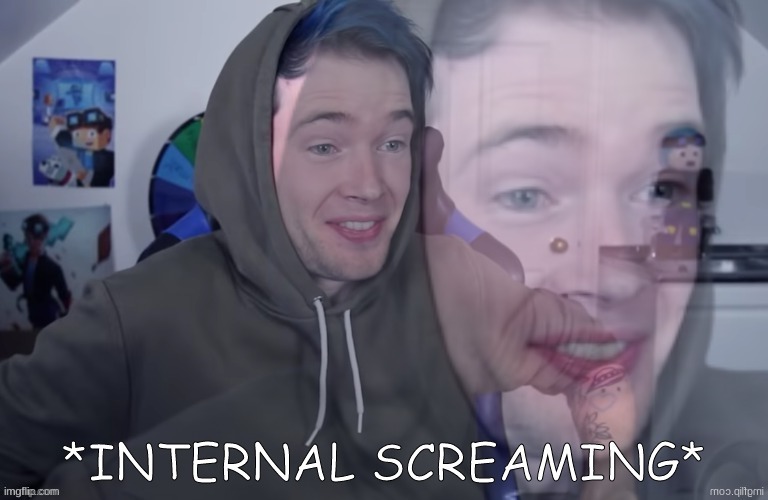 internal screaming but better | image tagged in private internal screaming,internal screaming,dantdm,youtube,diamonds,derp | made w/ Imgflip meme maker