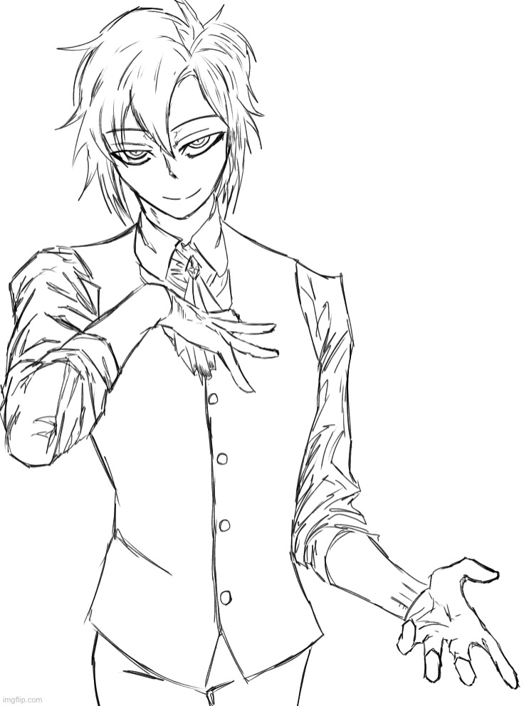 Done the lining for the asriel thingy | made w/ Imgflip meme maker