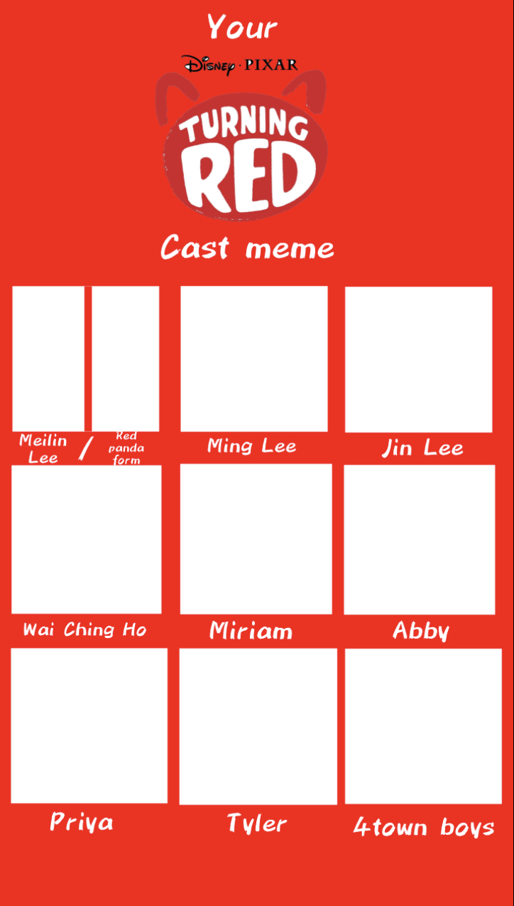 High Quality Red cast meme Blank Meme Template